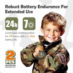 2PCSRechargeableWalkieTalkiesforKids,Two-WayRadioWalkyTalkywithFlashlightandCompass,200MeterTransmissionRange,Out