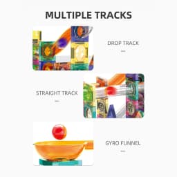 160pcs Physics Exploration Ball Track Magnetic Building Blocks Parent Child Puzzle Assembly Toy Gift Birthday Gift