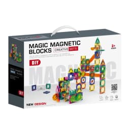 160pcs Physics Exploration Ball Track Magnetic Building Blocks Parent Child Puzzle Assembly Toy Gift Birthday Gift