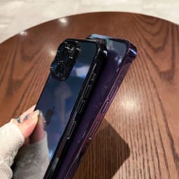 Luxury Plating Frameless Transparent Case for iPhone 17 16 15 14 13 12 Pro Max Plus Glass Camera Protection Ultra Thin Hard PC