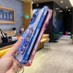 Luxury Jewelry Glitter Scarf Bear Phone Holder Case For Samsung Galaxy A13 A14 A15 A16 A24 A25 A34 A35 A36 A54 A55 A12 A22 4G 5G