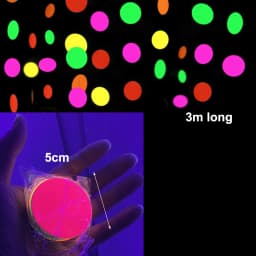 Neon Birthday Paper Garland Decorations Glow in the Dark Party Triangle Flags Bunting Black Light Reactive UV Banner Supplies