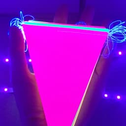 Neon Birthday Paper Garland Decorations Glow in the Dark Party Triangle Flags Bunting Black Light Reactive UV Banner Supplies