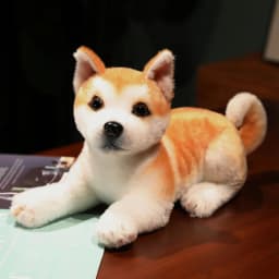 Simulation Akita Inu Male Plush Toy Dog Doll - Kids' Pet Shiba Inu Comforting Sleep Companion Pillow Toy, Soft Stuffed Animal Fo