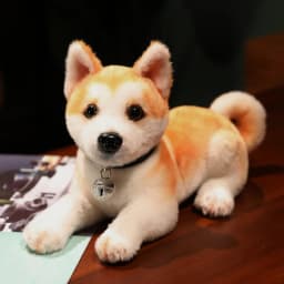 Simulation Akita Inu Male Plush Toy Dog Doll - Kids' Pet Shiba Inu Comforting Sleep Companion Pillow Toy, Soft Stuffed Animal Fo
