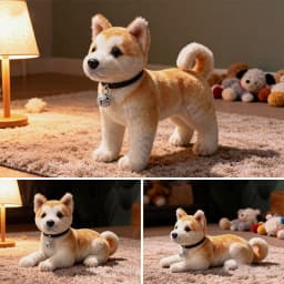 Simulation Akita Inu Male Plush Toy Dog Doll - Kids' Pet Shiba Inu Comforting Sleep Companion Pillow Toy, Soft Stuffed Animal Fo