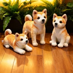 Simulation Akita Inu Male Plush Toy Dog Doll - Kids' Pet Shiba Inu Comforting Sleep Companion Pillow Toy, Soft Stuffed Animal Fo