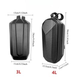 Scooter Bicycle Skateboard Waterproof Hard Shell Front Bag 3L/4L Big Capacity for Electric Cycling Phone Storage accessories