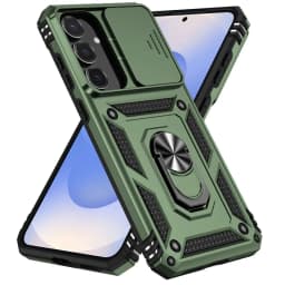 Stand Rotating Slide Camera Lens Military Grade Armor Case For Samsung S25 S24 S23 S22 S21 FE S20 Plus Note 20 Ultra M53 M33 A34