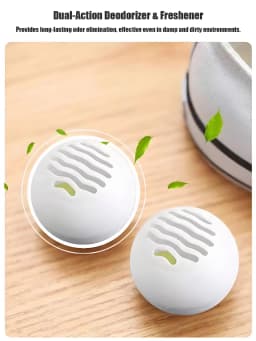 6/18 PCS Shoe Deodorizer Balls Reusable Solid Scented Odor Eliminator for Sneakers Closet Drawer Effective