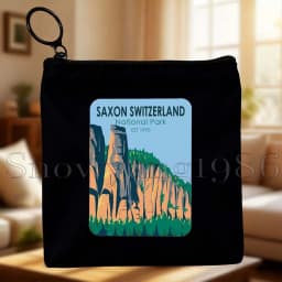 Zurich Switzerland Country Map Flag Swiss Girl Cute Canvas Coin Purse Bags Small Square Key Storage Cotton Card Bag Wallet Pouch