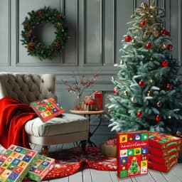 1-10Pcs Large Christmas Advent Calendar Boxes 24 Grids Fillable Empty Box with Number Kids New Year Party Gift Home Decoration