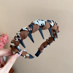 Vintage Leopard Print Headband for Women Girl Personality Fabric Wrap Hairband Creative Versatile Hair Accessories Daily Wear W