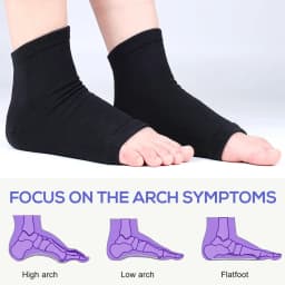 Arch Support For Flat Foot Pain Relief Plantar Fasciitis Heel Spurs 1Pair Sleeve Cushioned Soft Elastic Gel Pad Fabric Arch Sock