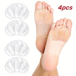 Unisex Clear Silicone Heel & Forefoot Cushion Pads, Compatible with High Heels & Sneakers, Lightweight, Breathable Comfort Inser