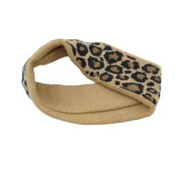 Leopard Headband Cross Knit Chunky Headbands Elastic Crochet Turban Ear Warmer Headwraps for Children Women Hair Accessories