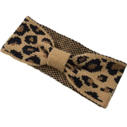 Leopard Headband Cross Knit Chunky Headbands Elastic Crochet Turban Ear Warmer Headwraps for Children Women Hair Accessories