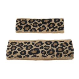 Leopard Headband Cross Knit Chunky Headbands Elastic Crochet Turban Ear Warmer Headwraps for Children Women Hair Accessories