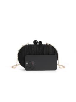Elegant Satin Pleated Handbag 2025 New Niche Design Bridal Princess Ladies' Evening Bag Ceremony Cloth Round Purses and Clutches