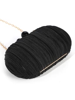 Elegant Satin Pleated Handbag 2025 New Niche Design Bridal Princess Ladies' Evening Bag Ceremony Cloth Round Purses and Clutches