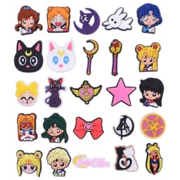 17-25PCS Japanese Anime Shoe Charms Cartoon Shoes Accessories Clogs Sandals Decorations Buckle for Friend Party Gifts