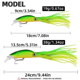 1Pcs 14cm 40g Octopus Fishing Lure 6 Colors Squid Hard Bait High Carbon Steel Hook Octopus Crank For Tuna Sea Allure Tools
