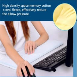 Memory Sponge Wrist Elbow Mat Sweat-absorbent Anti-slip Cushion Keyboard Comfortable Foam Pad for Office Desktop Computer Table