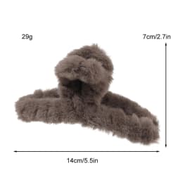 New 14cm Elegant Plush Hair Clip Claw Korean Fashion Extra Large Imitation Rabbit Plush Grab Cawl Clips Girl Hair Accessories