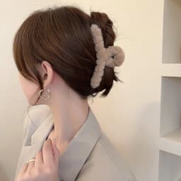 New 14cm Elegant Plush Hair Clip Claw Korean Fashion Extra Large Imitation Rabbit Plush Grab Cawl Clips Girl Hair Accessories