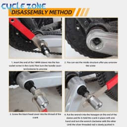 Bicycle Crank Removal Tool Bike Crankset Puller Pedal Wrench MTB Bike Crankset Pedal Crank Pull Bolt Remover Cycling Repair Tool