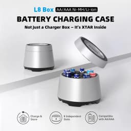 XTAR L8 BOX AA/AAA Battery Charger - 8-Slot Fast Charging & Storage Box with Smart LED & Full ProtectionsProtections