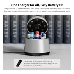 XTAR L8 BOX AA/AAA Battery Charger - 8-Slot Fast Charging & Storage Box with Smart LED & Full ProtectionsProtections