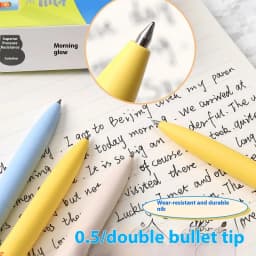 M&G K6701 Gel Pen Side Pressure Switch Double Bead Bullet Head 0.5mm Black Low Center of Gravity Speed Drying Writing Stationery