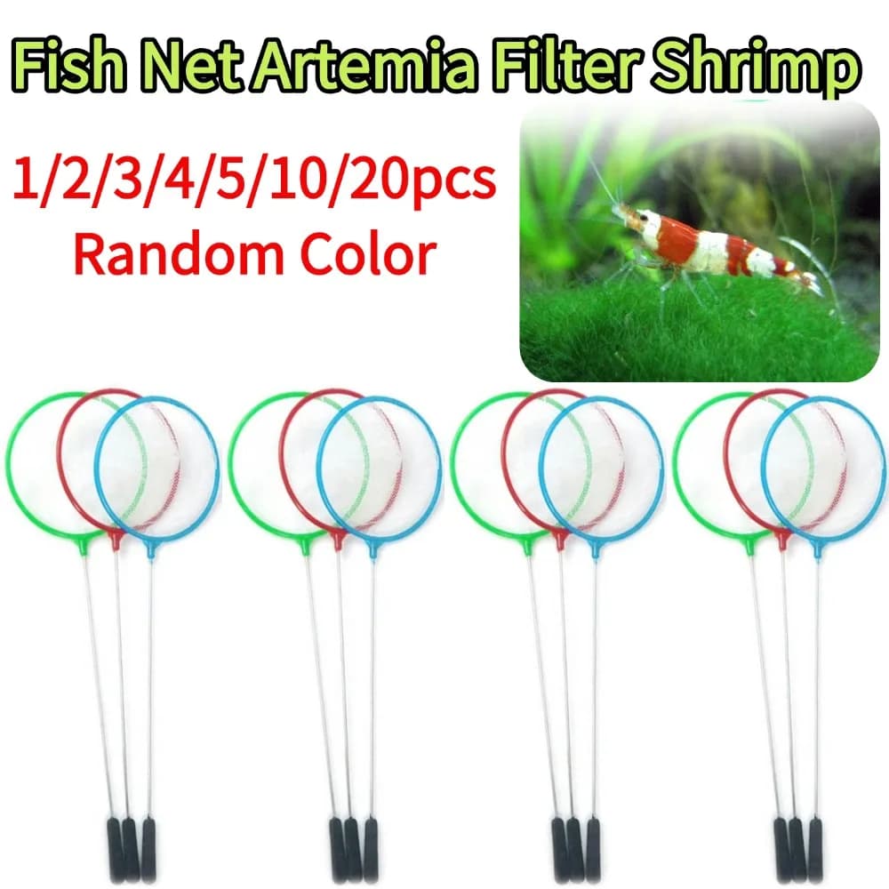 Fish Net Artemia Filter Shrimp Mini Portable Fishing Tank Aquarium Dense Mesh Pore Tool Aquarium Fish Net for Catching Goldfish