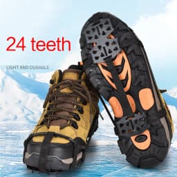 24 Ice Gripper Spike Grips Cleats For Snow Climbing Hiking шипы для обуви taca Teeth Ice Gripper For Shoes Women Men Crampons