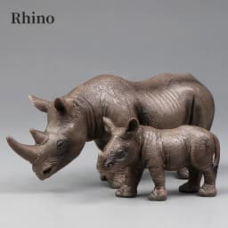 Simulation Wild Animal Model Rhino Indian Rhinoceros PVC Home Ornament Animal Educational Toy For Kids Gift