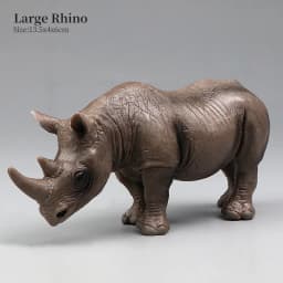 Simulation Wild Animal Model Rhino Indian Rhinoceros PVC Home Ornament Animal Educational Toy For Kids Gift