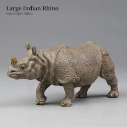 Simulation Wild Animal Model Rhino Indian Rhinoceros PVC Home Ornament Animal Educational Toy For Kids Gift