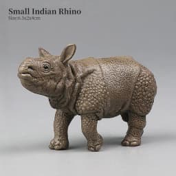 Simulation Wild Animal Model Rhino Indian Rhinoceros PVC Home Ornament Animal Educational Toy For Kids Gift