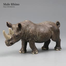 Simulation Wild Animal Model Rhino Indian Rhinoceros PVC Home Ornament Animal Educational Toy For Kids Gift
