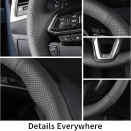Customized Car Steering Wheel Cover For Peugeot E-208 2020 508 208 3008 4008 5008 Car Accessories Hand-sewn Steering Wrap