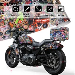 Car Adhesive Vinyl Wrap for Car Camouflage Printed Waterproof Motorcycle Stickers Tuning Auto Accessories Self-adhesive Film