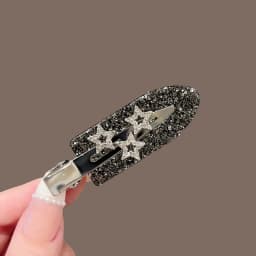 Korean Ins Style Hair Clip Glitter Diamond Stars Design Y2K Fashion Side Clip Bangs Hairpin Hair Accessories Headwear Metal Clip