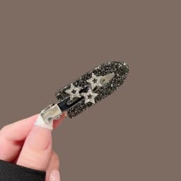 Korean Ins Style Hair Clip Glitter Diamond Stars Design Y2K Fashion Side Clip Bangs Hairpin Hair Accessories Headwear Metal Clip