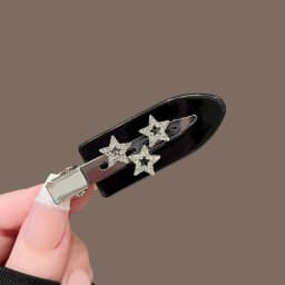 Korean Ins Style Hair Clip Glitter Diamond Stars Design Y2K Fashion Side Clip Bangs Hairpin Hair Accessories Headwear Metal Clip
