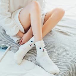Lovely Cartoon Animals in Autumn and Winter Cat pig panda Sleeping Socks Home Floor Socks Plush ThiCkened Warm Middle Tube Socks
