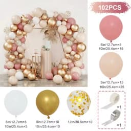 Rose Gold Balloon Garland Arch Kit Confetti Latex Ballons Wedding Birthday Party Decor Kids Baby Shower Wedding Party Supplies