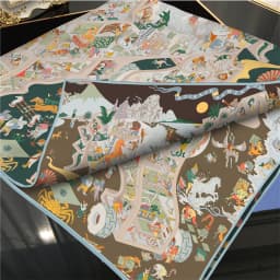 Brand Silk Scarves Wraps Double Printed Twill Silk Scarf Women Shawls Luxury Design Hijabs Fashion Square Curled Shawl 90CM
