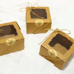 10/30/50Pcs Kraft Paper Open Window Gift Box Baking Cake Cup Favor Candy Packaging Boxes With Sticker Rope Wedding Party Decor