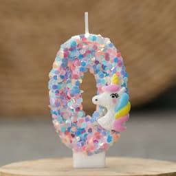 0-9 Number Birthday Candle,Happy Birthday Cake Candle， Unicorn Themed Party Supplies